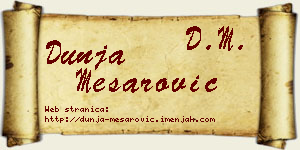 Dunja Mesarović vizit kartica